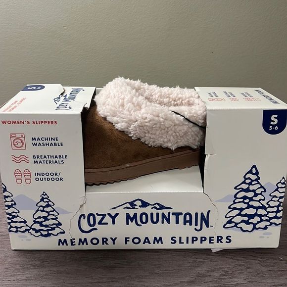 Cosy mountain memory, foam slippers – size 5 - 6 - Picture 1 of 4
